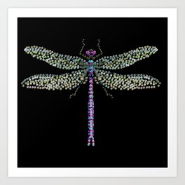 Dragonfly Bedazzled Art Print