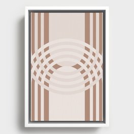 Arches Composition in Minimalist Bohemian Tan Framed Canvas
