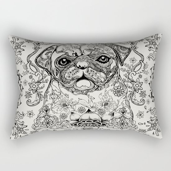 Persian Pug Rectangular Pillow