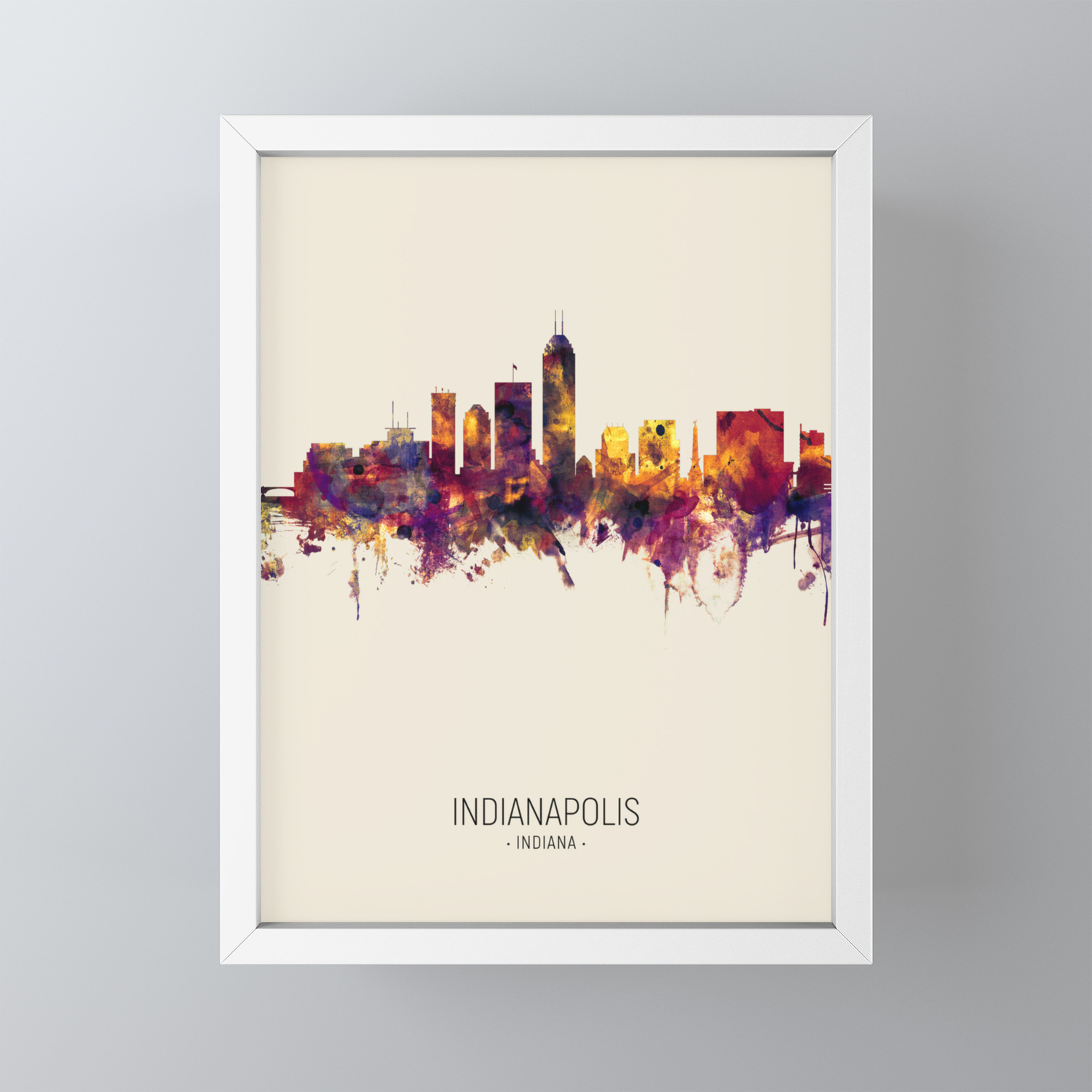 Indianapolis Indiana Skyline Framed Mini Art Print By Artpause Society6