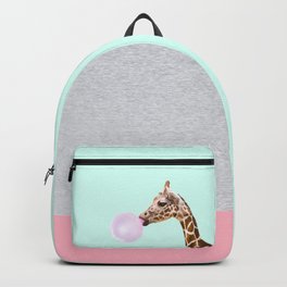 GIRAFFE Backpack | Illustration, Love, Other, Minimal, Candy, Pop Art, Giraffe, Popart, Curated, Bubble 