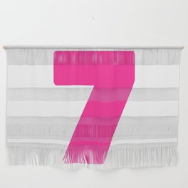 7 (Dark Pink & White Number) Wall Hanging