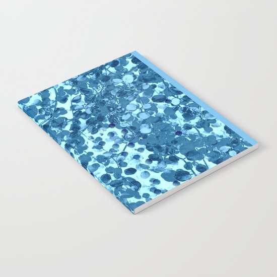 Flower | Flowers | Blue Small Leaf Vine Design Notebook