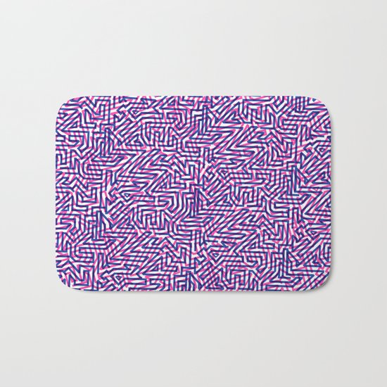 fluo pinkblue Bath Mat