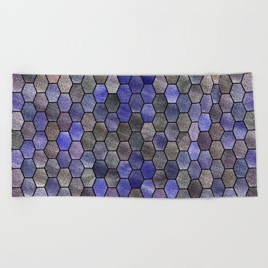 Glitter Tiles VII Beach Towel