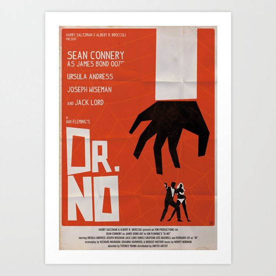 Orange Dr No Art Print