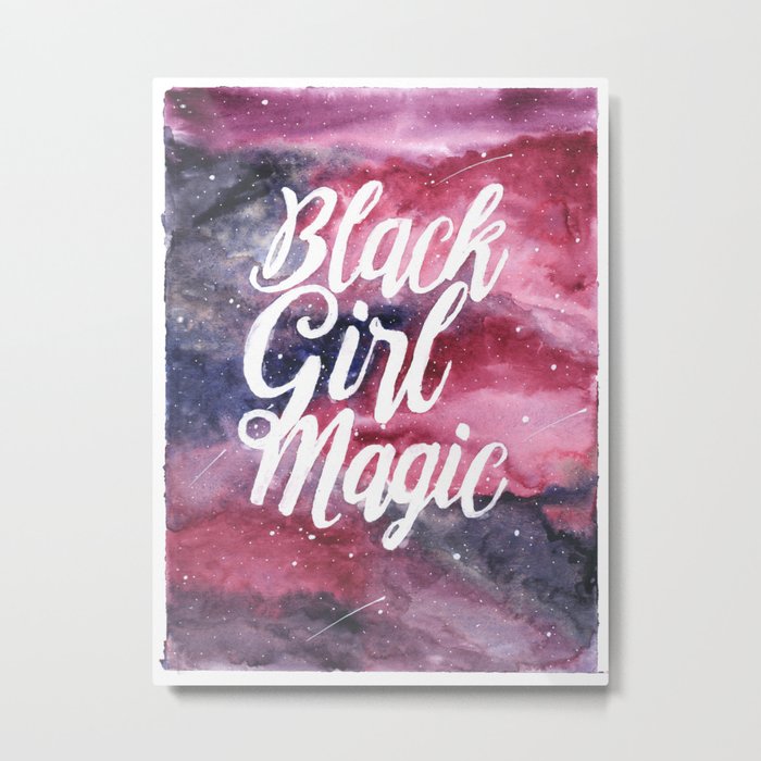 Black Girls are Magic Metal Print