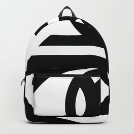 Black and white modern abstract Backpack
