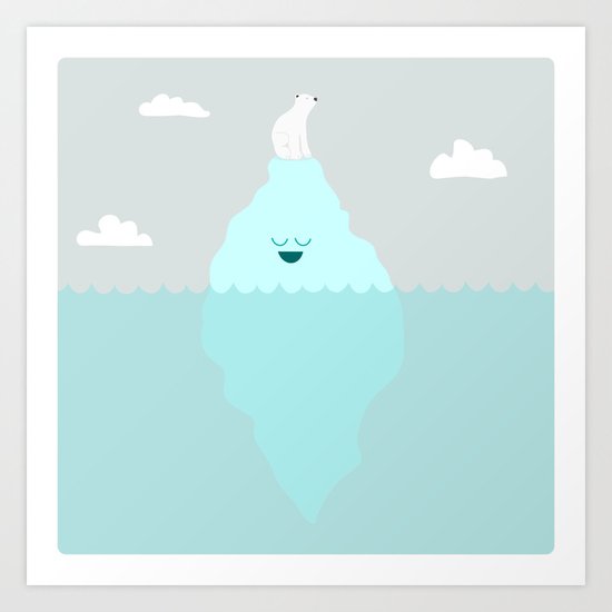 Floating Along Art Print