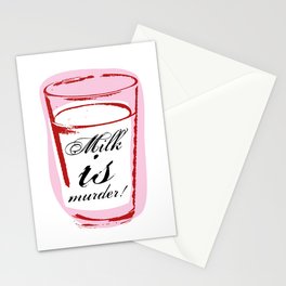 Eggnut experience 'Milk is Murder' pink Stationery Cards