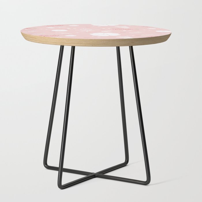 seamless spring pink pattern Side Table