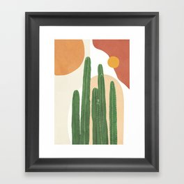 Abstract Cactus I Framed Art Print