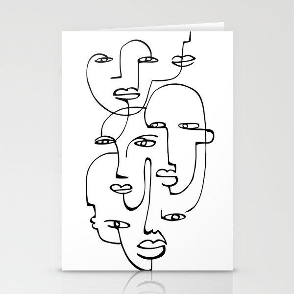 Abstract Faces Stationery Cards By Heartskippedabeat Society6