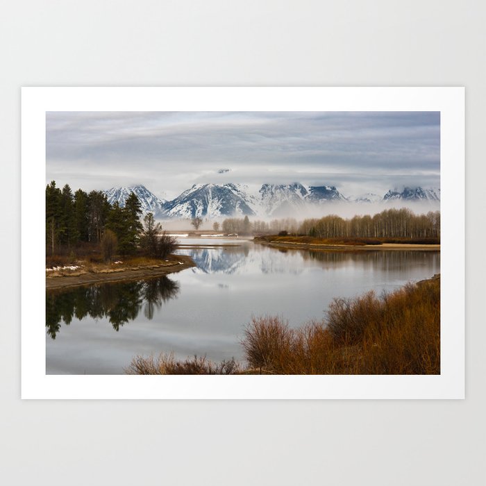 Early Spring Morning at Oxbow Bend, Wyoming Art Print