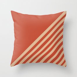 orange hand-drawn striped graphic design Throw Pillow