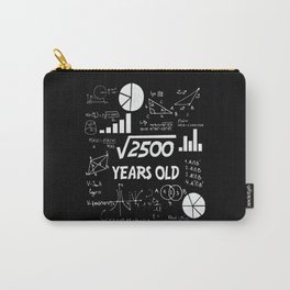 50th Birthday Square Root Math 50 Years Old Bday Carry-All Pouch