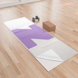 z (Lavender & White Letter) Yoga Towel