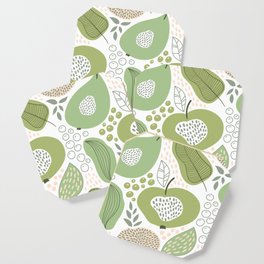 Abstract Peaches and Pears Coaster