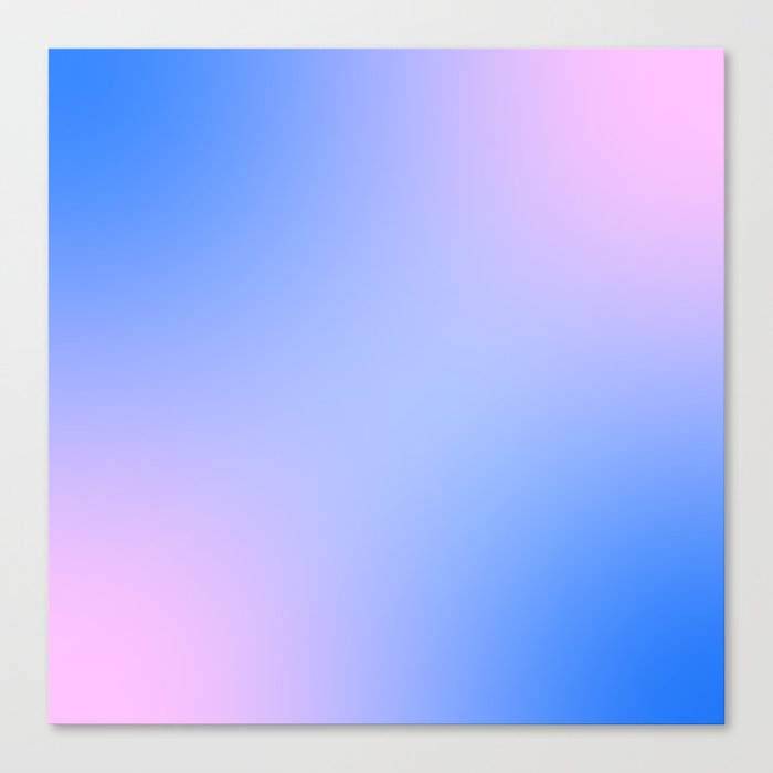 Minimal pastel blue - purple pink gradient Canvas Print