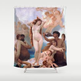 The Birth of Venus by William Adolphe Bouguereau Shower Curtain