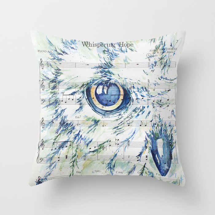  "Whispering Hope" Watercolor by Kit Sunderland Throw Pillow
