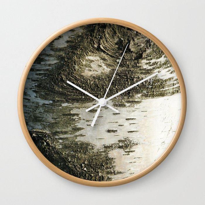 Birch Bark I Wall Clock