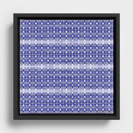 Black and Blue Grill Framed Canvas