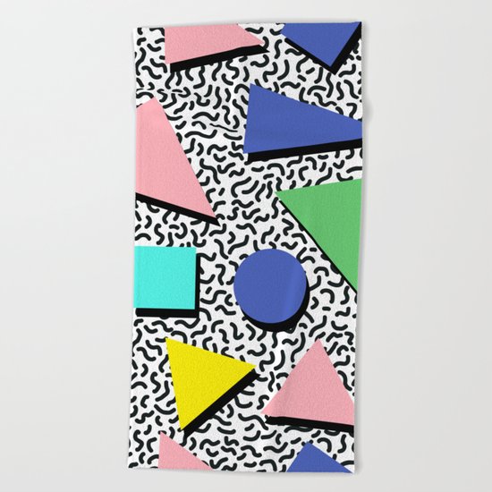 Memphis pattern 5 Beach Towel
