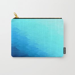 Turquoise Blue Texture Ombre Carry-All Pouch