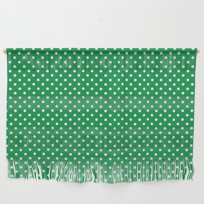 St. Patrick's Day Green Small Dots Collection Wall Hanging