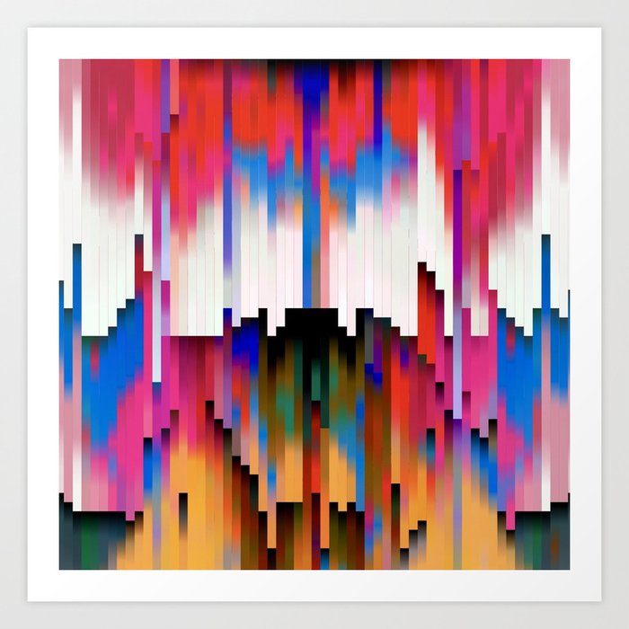 Melted Rainbow Of Colors Abstract Art Print By Artaddiction45