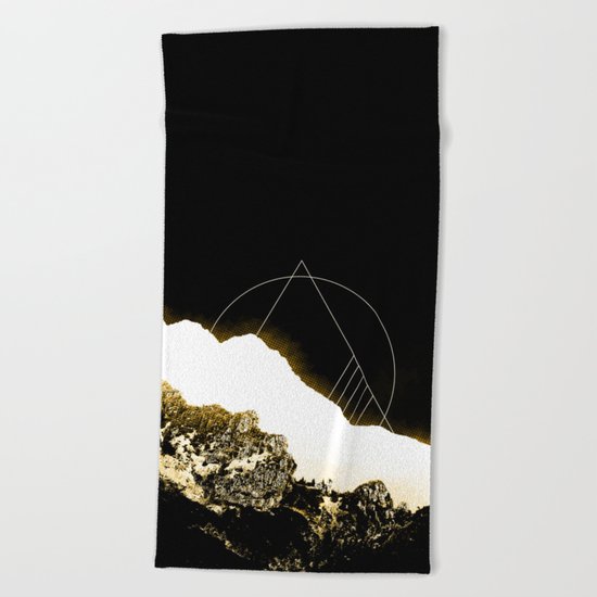 Golden Mountain Beach Towel