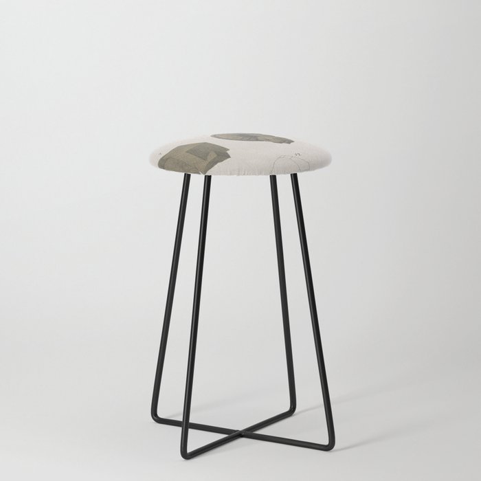 Pyrite Crystals Counter Stool