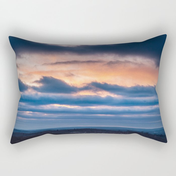 Sunset Over The Mountains Rectangular Pillow