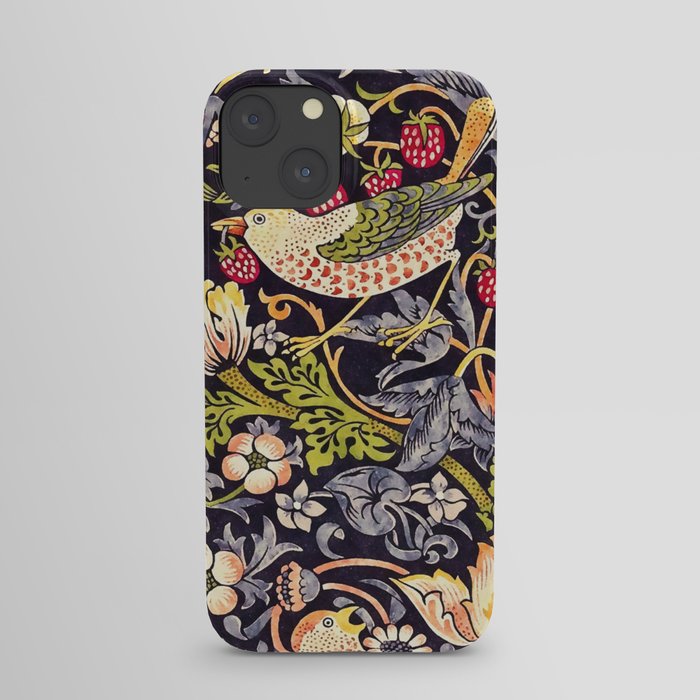 William Morris Strawberry Thief Art Nouveau Painting iPhone Case