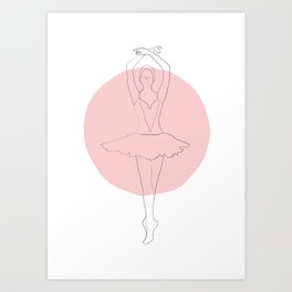 Ballet Dancer Illustration Art Print