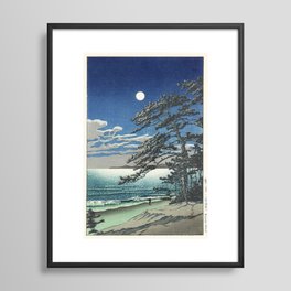 "Spring Moon at Ninomiya Beach" by Hasui Kawase, 1931 Framed Art Print