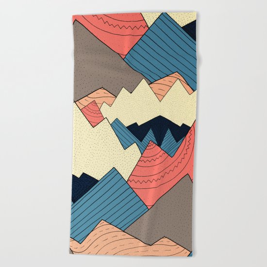 Mountain Range Beach Towel