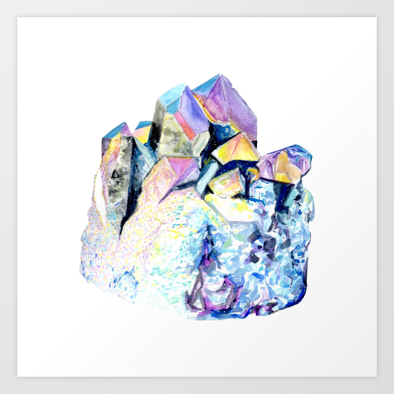 Titanium Rainbow Quartz Art Print By Johannamarie Society6