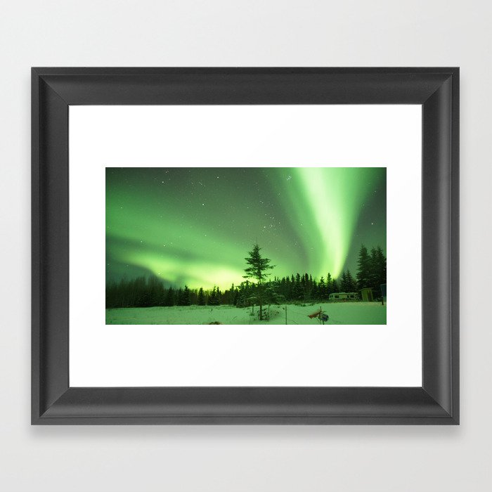 Aurora Borealis in Alaska 3 Framed Art Print