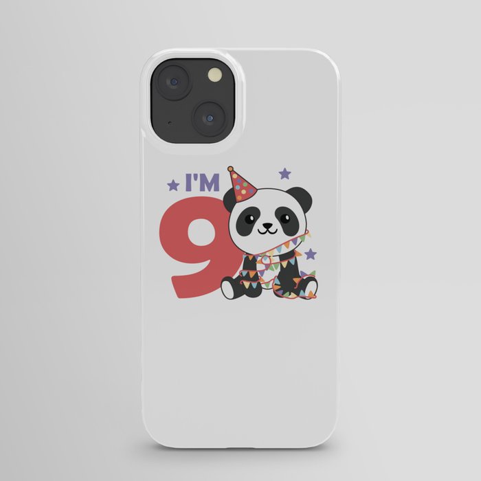 Ninth Birthday Panda For Children 9 Year iPhone Case