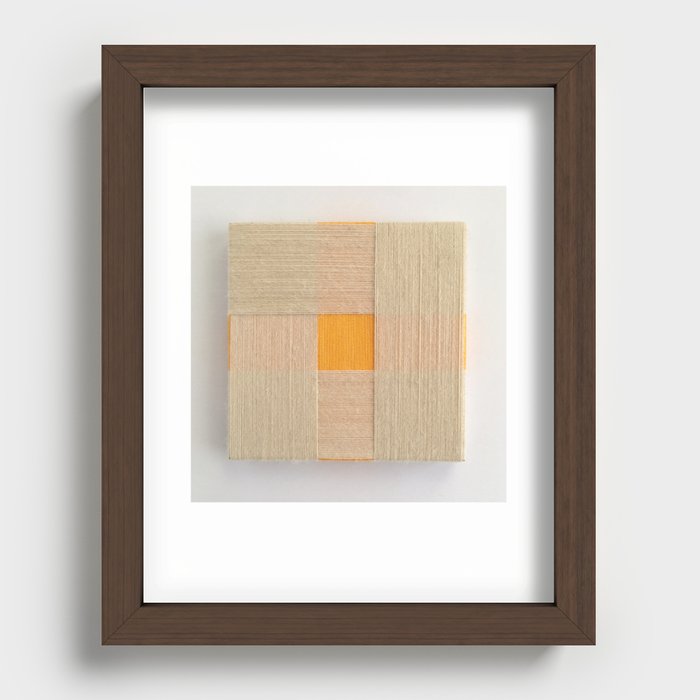 Yellow Square - fiber art Recessed Framed Print