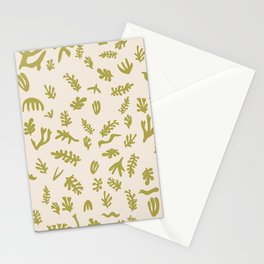 Matisse seaweed Moss green Stationery Card