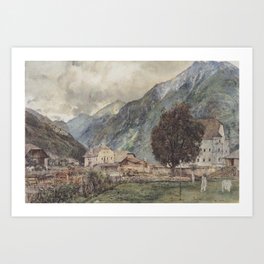 View Of Böckstein And The Entrance To Anlauftal 1875 by Rudolf von Alt | Reproduction Art Print