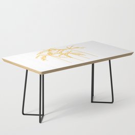 PalmTree - Yellow Minimalistic Line Art Design Pattern Coffee Table