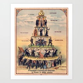 Pyramid Of Capitalist System Art Print