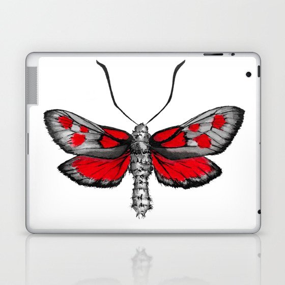 Butterfly with red wings graphics. Laptop & iPad Skin