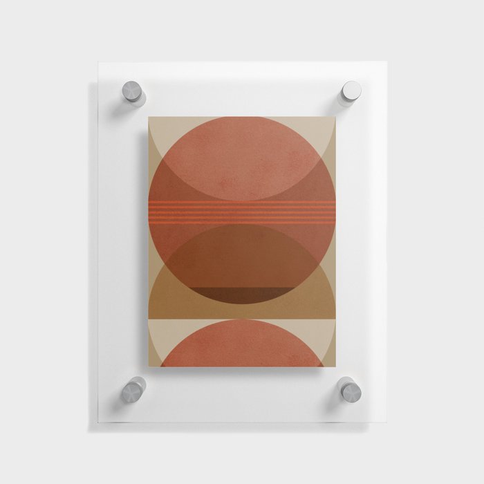 Abstraction_RED_LINE_HORIZON_LANDSCAPE_GEOMETRIC_0523A Floating Acrylic Print