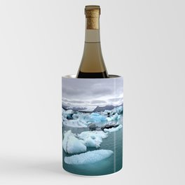 Colorful Glacier Lagoon in Iceland Wine Chiller