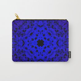 Royal ornament of blue spots and velvet blots on black. Carry-All Pouch